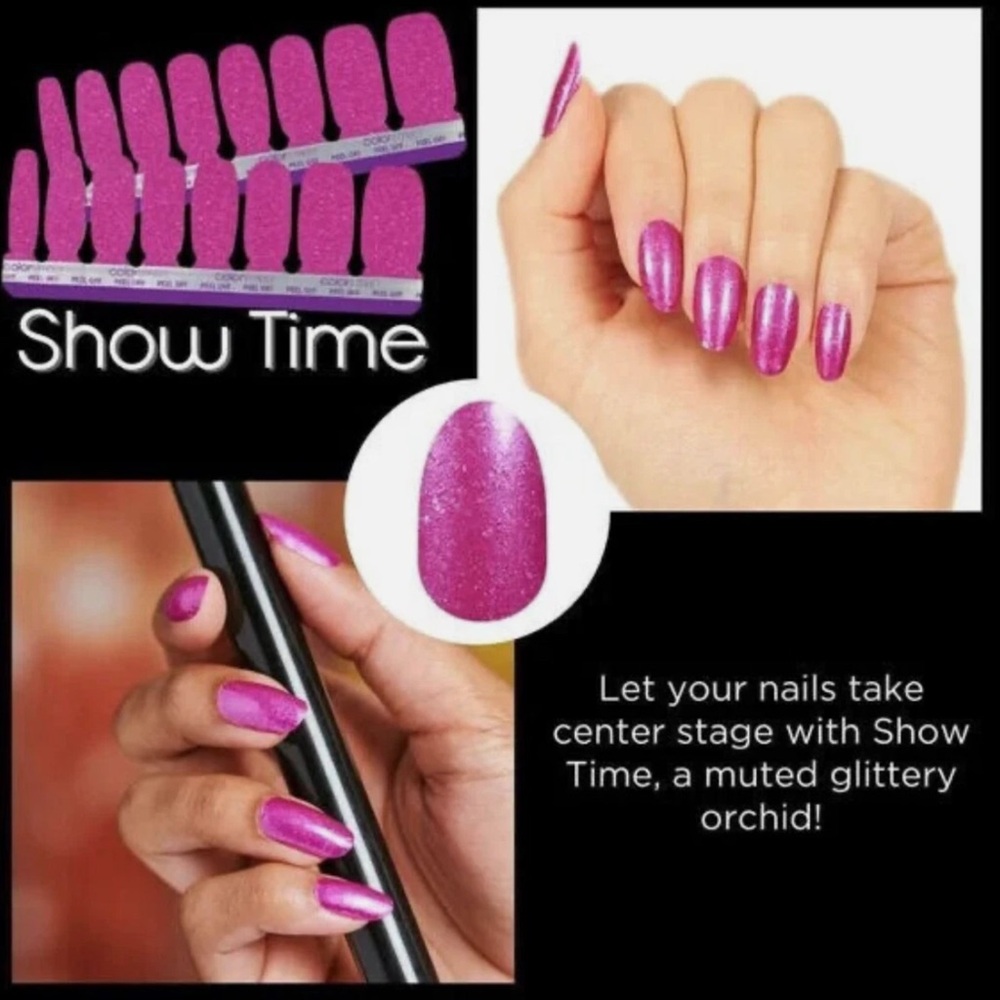 Color Street Pink Nail Polish Strips “Show Time” New